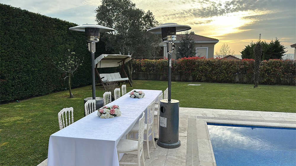 Bakırköy Palmiye Mantar Piramit Tüplü UFO Varil Elektrikli Isıtıcı Kiralama